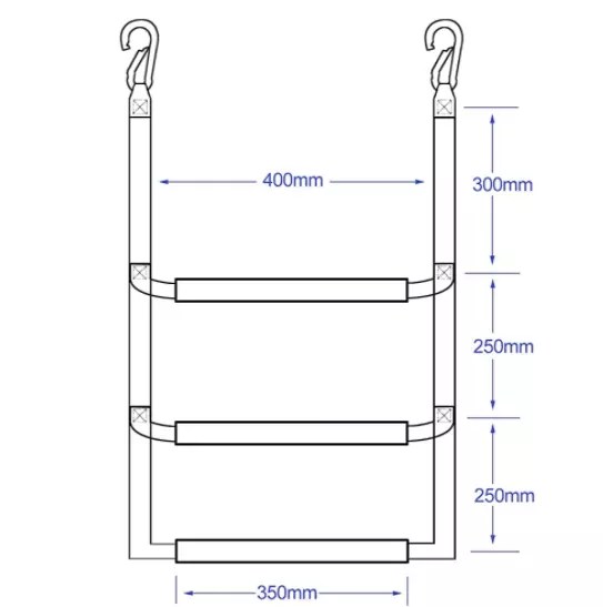 Rope Step Ladder for Dinghy or Inflatable Boat