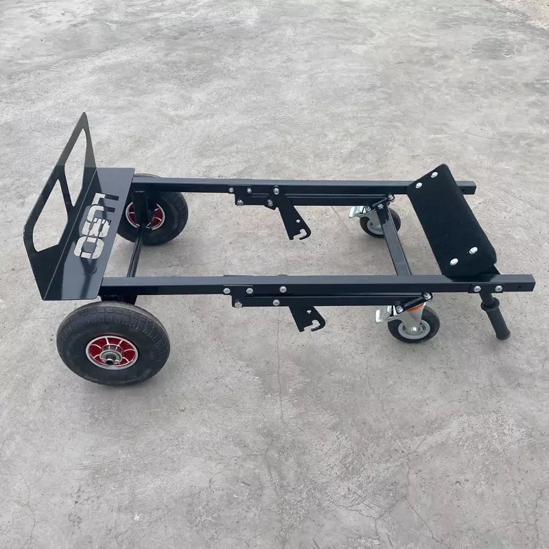 Outboard motor engine trolley heavy duty in collapsed down position