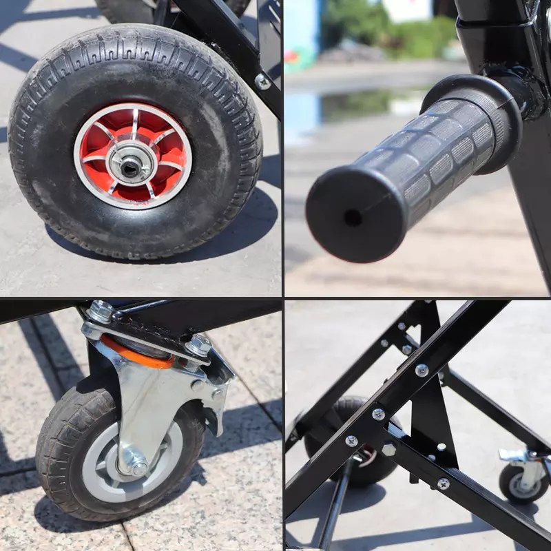 Outboard motor engine trolley heavy duty features