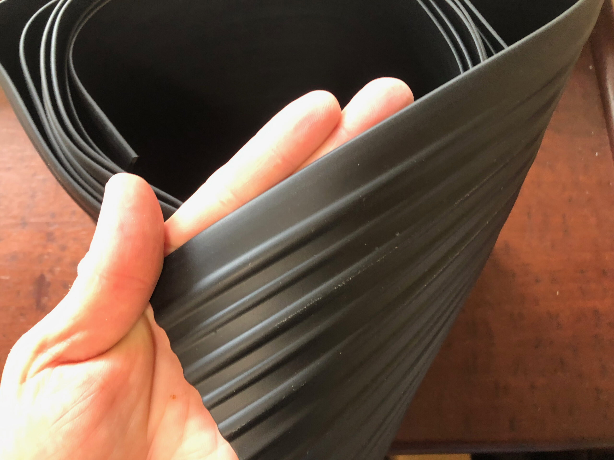 Rubber strip for dinghy or yacht tender underside protection