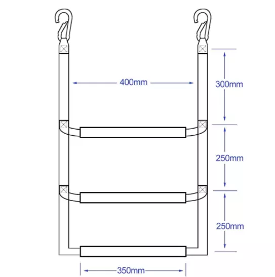 Rope Step Ladder for Dinghy or Inflatable Boat