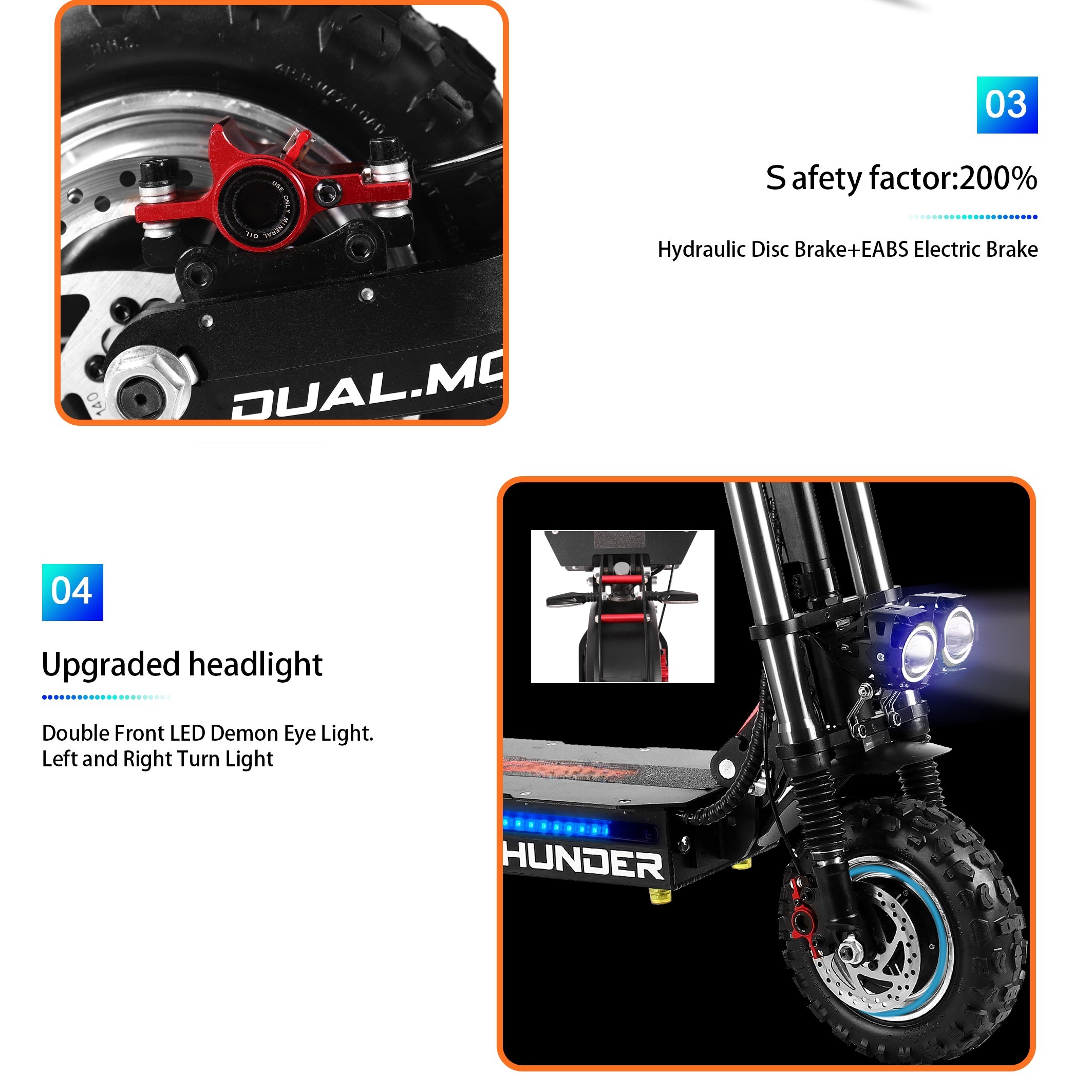 FUNRAY Electric Scooter H09 Safety Headlight